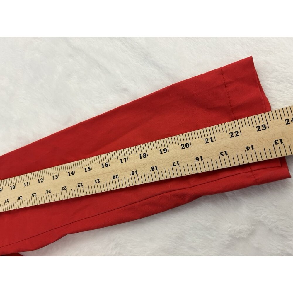 Cabi Red Trench Coat Sz 6 Jacket Detachable Upper Double Breasted Belted Convert - Picture 5 of 16